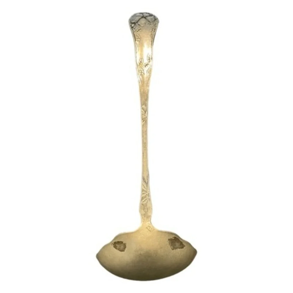 Antique 1877 Niagara Falls Silver Co Ladle 1906 Wild Rose Silver Plate Sauce‎